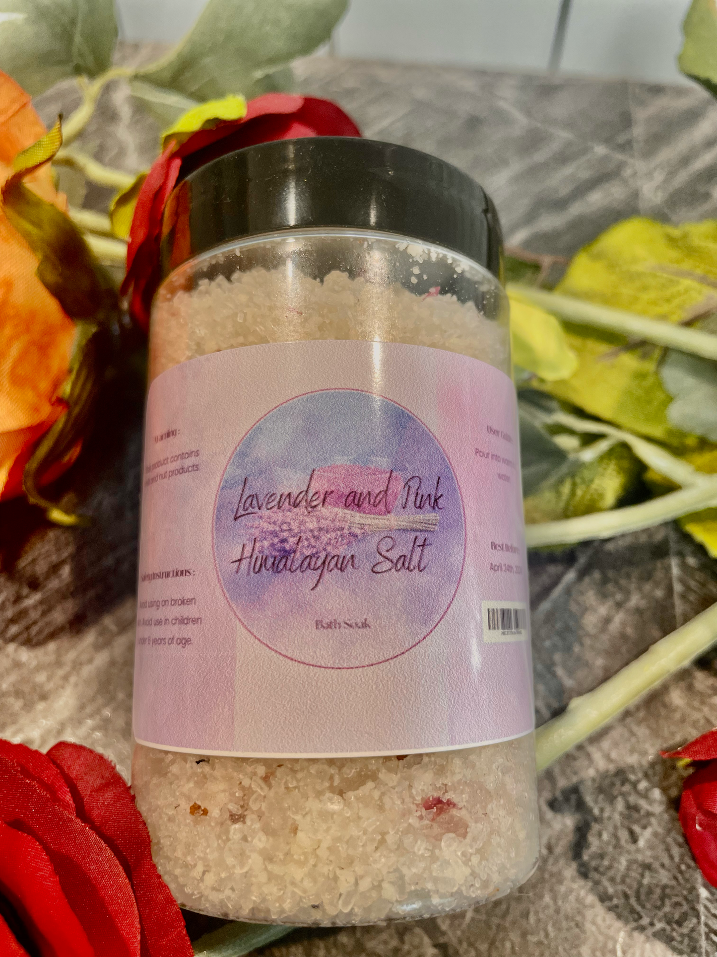 Lavender and Pink Himalayan Bath Soak